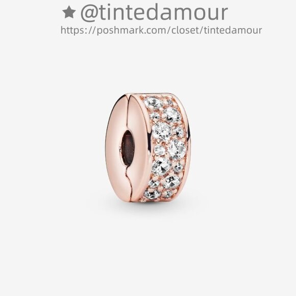 Pandora Clear Pavé Clip Charm|Pendant - Picture 1 of 2